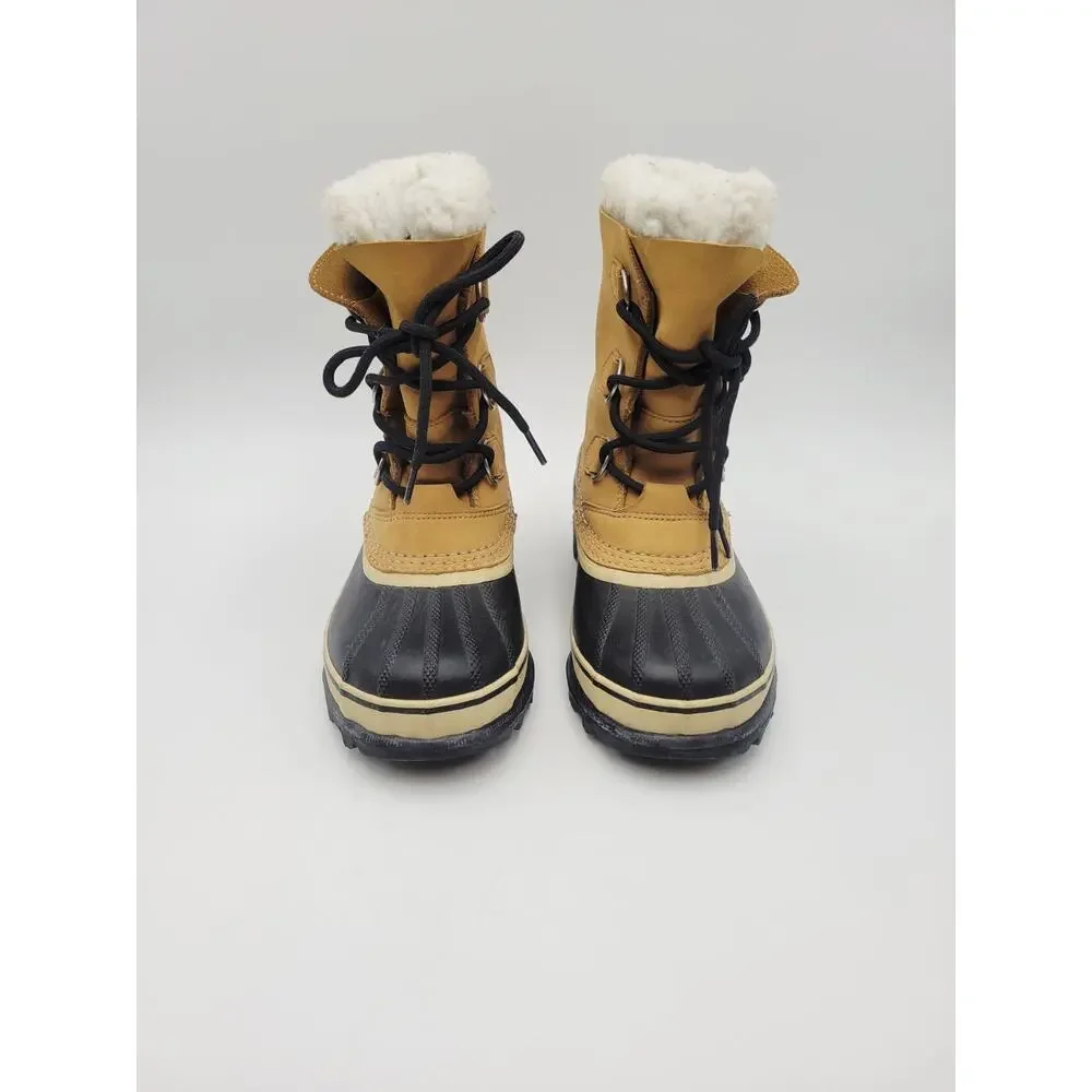 SOREL Caribou Waterproof GIRLS Buff Ankle Boots YOUTH Sz 4